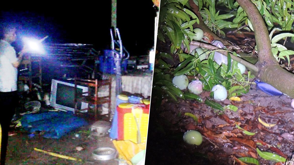 ราชบุรี อ่วม! พายุฝนถล่ม พัดเสาไฟโค่น-สวนมะม่วงเละ สูญกว่า3แสนบาท