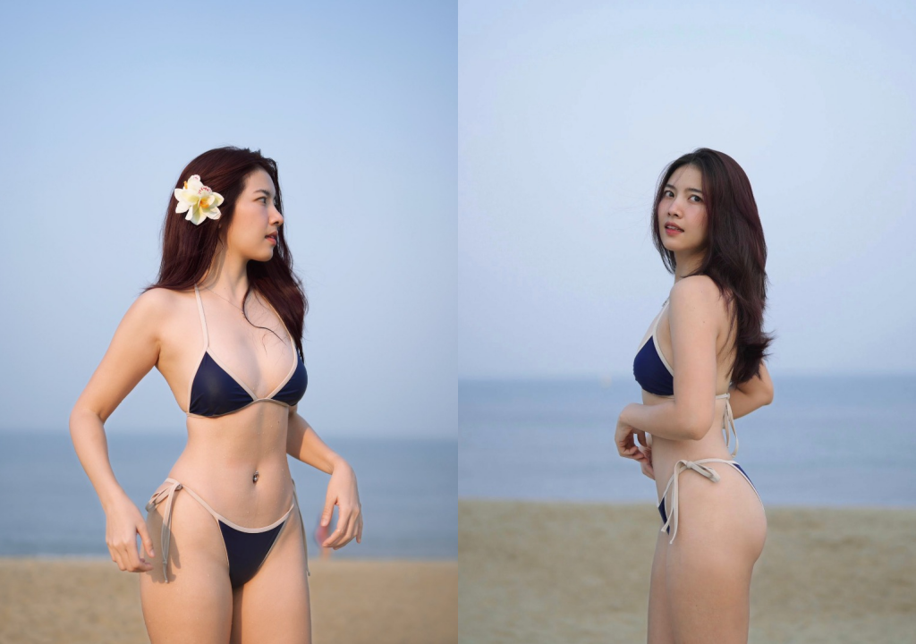 หนึ่งปีมีครั้งเดียว! "ดลยา" นางฟ้านักวิ่งเมืองเหนืออวดหุ่นสุดเป๊ะทริปทะเล