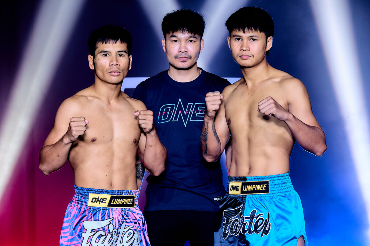 ผลชั่งน้ำหนักและวัดระดับน้ำในร่างกาย ศึก ONE ลุมพินี 120 “ยอดเหล็กเพชร vs ป้อมเพชร”