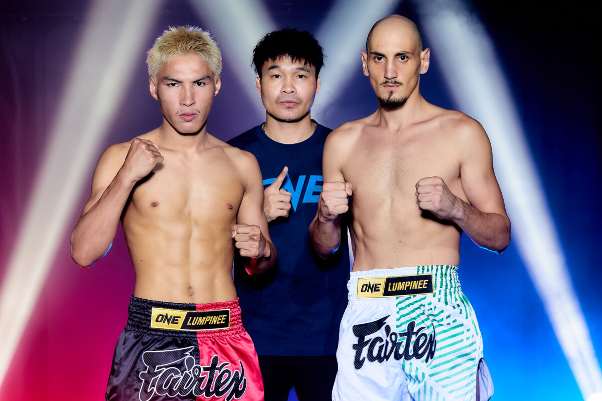 ผลชั่งน้ำหนักและวัดระดับน้ำในร่างกาย ศึก ONE ลุมพินี 109 “ยอดไอคิว vs บริซ เดลวัล”